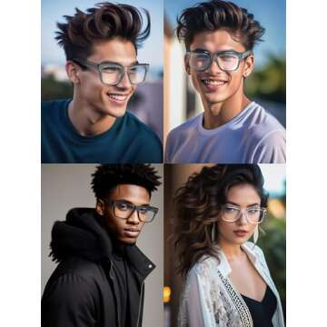 VISOONE Stylish TR90 Blue Light Blocking Glasses for All