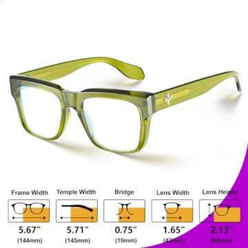 VISOONE Stylish TR90 Blue Light Blocking Glasses for All