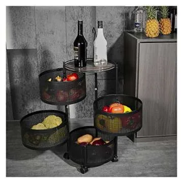 HOYRR Rotating Storage Rack for Kitchen Organization