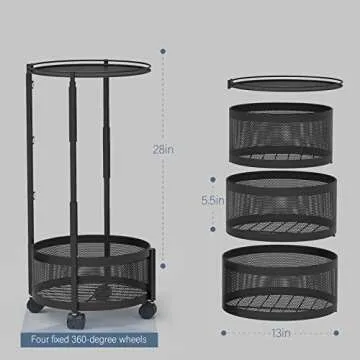 HOYRR Rotating Storage Rack for Kitchen Organization