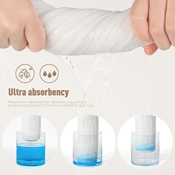 Yoofoss 10-Pack Muslin Burp Cloths Soft Absorbent Cotton