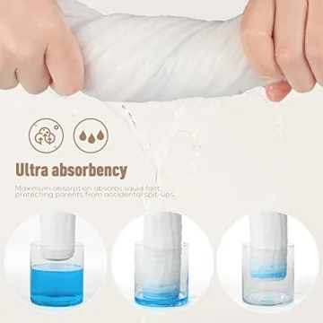 Yoofoss 10-Pack Muslin Burp Cloths Soft Absorbent Cotton