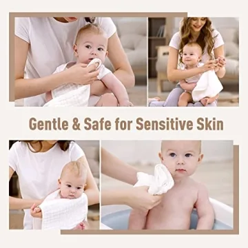 Yoofoss 10-Pack Muslin Burp Cloths Soft Absorbent Cotton