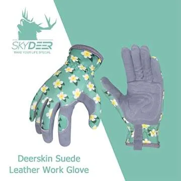 SKYDEER Women Gardening Gloves - Soft Deerskin Leather