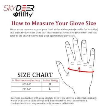 SKYDEER Women Gardening Gloves - Soft Deerskin Leather