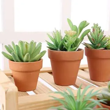 Yishang 2 inch Small Terracotta Pots with Drainage Holes,Mini Clay Ceramic Pottery Planter,Cactus Flower Nursery Terra Cotta Pots,for Indoor/Outdoor Succulent Plants,Crafts,Wedding Favor-54 Pack