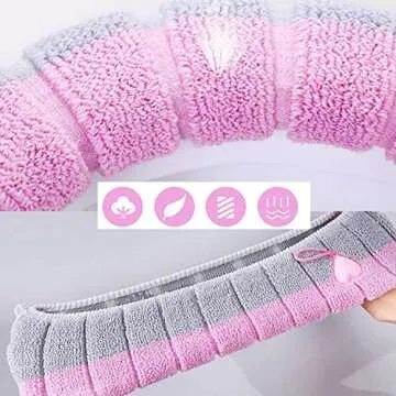 4 Soft and Stretchable Toilet Seat Covers - Cozy Bathroom Comfort
