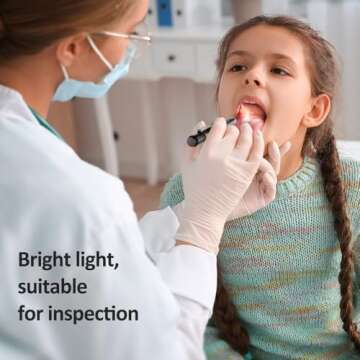 CAVN Pen Light with Pupil Gauge LED Penlight for Nurses Doctors, 2 Pcs Reusable Medical Penlight for Nursing Students (Black/White)