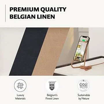 COURANT MAG:2 Wireless Charging Stand - Belgian Linen - 2 in 1 Multi-Device Charger - Magnetic Stand for MagSafe iPhones 16, 15, 14, 13, 12 with Charging Base for AirPod Cases, (Charcoal)