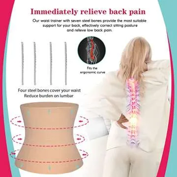 LODAY 2 in 1 Postpartum Recovery Belt,Body Wraps Works for Tighten Loose Skin(S,Beige)