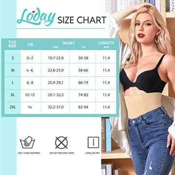 LODAY 2 in 1 Postpartum Recovery Belt,Body Wraps Works for Tighten Loose Skin(S,Beige)