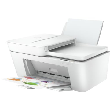 HP DeskJet 4133 All-in-One Wireless Printer Print Copy Scanner Send Mobile Fax 35 Sheets ADFInkjet Printers 8.5 ppm Black 5.5 ppm Color Print from Phone Tablet Smart App, 26Q92A White (Renewed)