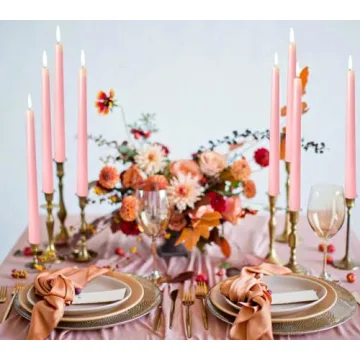 10 Inch Baby-Pink Taper Candles - Elegant and Dripless