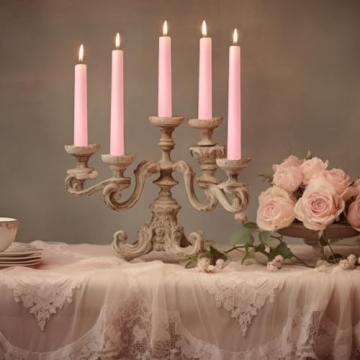 10 Inch Baby-Pink Taper Candles - Elegant and Dripless