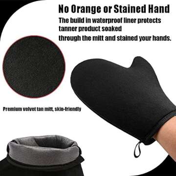 GAIYAH Self Tanning Mitt Applicator - Sunless Tanning Mitt Self Tanning Mitten Self Tanner Mitt Applicator Self Tanning Glove for Self Tan Mitt Applicator Tanning Mitts for Tanning Lotion, Mousse