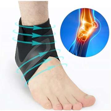 Adjustable Ankle Support Brace for Pain Relief and Comfort
