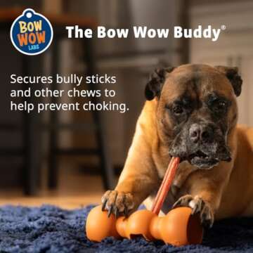 Bow Wow Labs Buddy Safety Device | Newly Redesigned Bully Stick Holder for Dogs | Made in The USA | ...