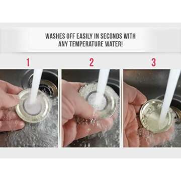 MESS Dissolvable Canning Labels for Jars – 200 Dissolvable Mason Jar Labels - Dissolvable Food Labels for Containers - Jam Homemade Canning Jar Labels Stickers - Removable Mason Jar Labels 2" Black