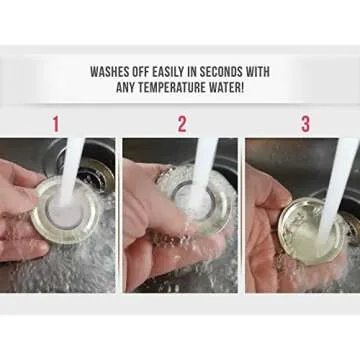 MESS Dissolvable Canning Labels for Jars – 200 Dissolvable Mason Jar Labels - Dissolvable Food Labels for Containers - Jam Homemade Canning Jar Labels Stickers - Removable Mason Jar Labels 2" Black