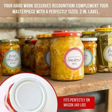MESS Dissolvable Canning Labels for Jars – 200 Dissolvable Mason Jar Labels - Dissolvable Food Labels for Containers - Jam Homemade Canning Jar Labels Stickers - Removable Mason Jar Labels 2" Black