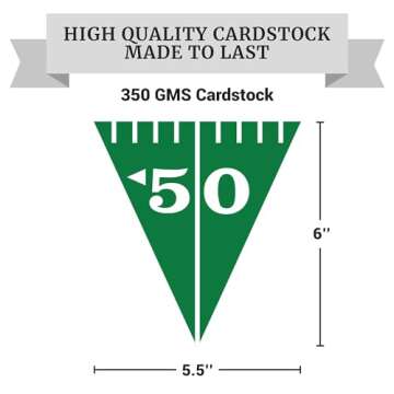 Pre-Strung Game Time Football Banner - No DIY - Football Party Banner - Pre-Strung Garland on 8 ft Strands - Football Birthday Party Decorations. Sports Fantasy Football Party. Did we mention no DIY?