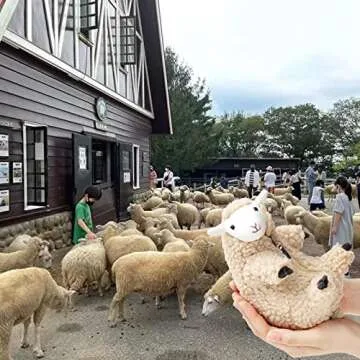 Furvana Shaved Sheep Stuffed Animal for Kids and Adults - Interactive Plush Toy Experience