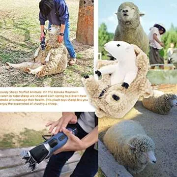 Furvana Shaved Sheep Plush Toy for All Ages