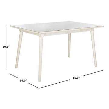Safavieh Home Tia Modern Antique White Dining Table - Stylish and Functional