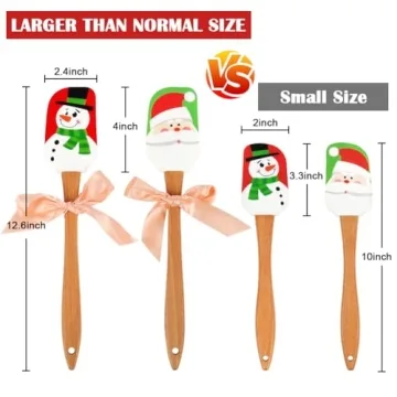 Fun Christmas Silicone Spatula Set for Holiday Baking