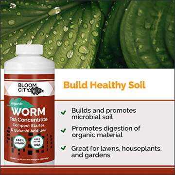 Bloom City Organic Worm Tea Concentrate & Compost Booster - Quart (32 oz)