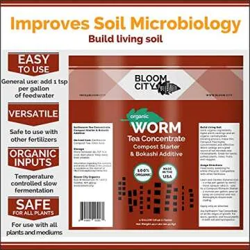 Bloom City Organic Worm Tea Concentrate Quart - Eco-Friendly