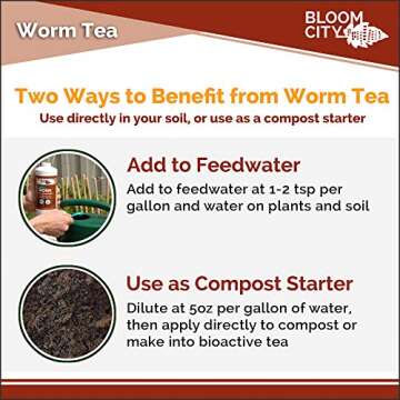 Bloom City Organic Worm Tea Concentrate Quart - Eco-Friendly
