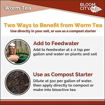 Bloom City Organic Worm Tea Concentrate Quart - Eco-Friendly