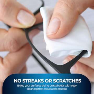 MED PRIDE Premoistened Lens Wipes| Anti-Static, Anti-Fog, Quick-Dry & Scratch-Free| Cleaning Cloths for LED Touch Screen, iPhones, iPads, Computer Monitors, Eyeglasses, Camera Lenses, Laptop (200)