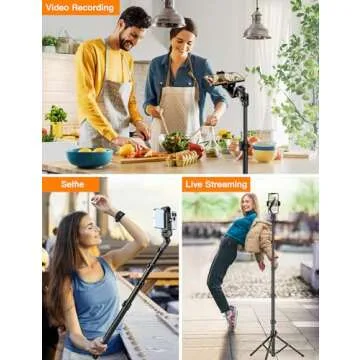 71" Phone Tripod with Remote for Smartphones and Cameras