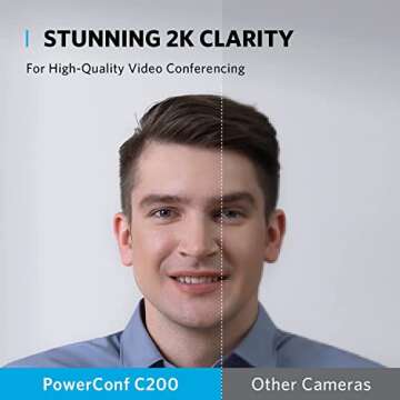 Anker PowerConf C200 2K Webcam for PC, Webcam for Laptop, Computer Camera, with AI-Noise Canceling M...