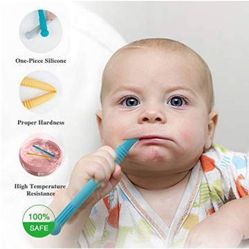 Hollow Teether Tubes - Silicone Baby Teething Straws (BPA Free)