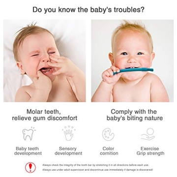 Hollow Teether Tubes - Silicone Baby Teething Straws (BPA Free)