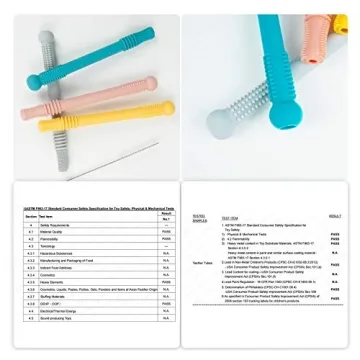 Hollow Teether Tubes - Silicone Baby Teething Straws (BPA Free)