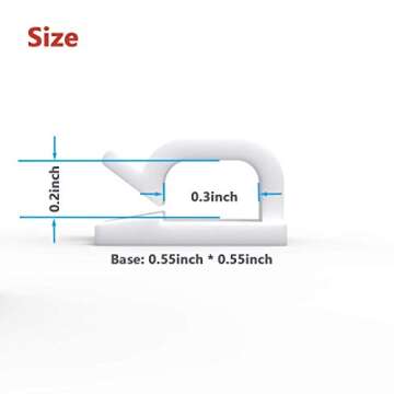 Yocice Cable Clips 60pcs with Strong Adhesive Tapes for Seamless Wire Organization at Home, Office, ...