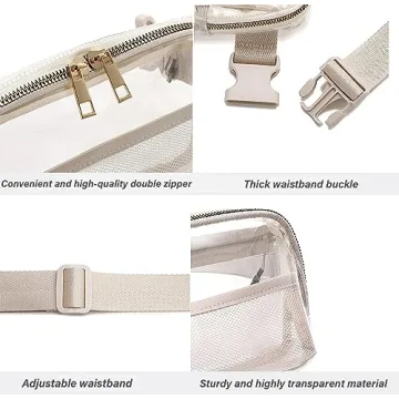 Clear Water Proof Fanny Pack for Concerts and Travel
