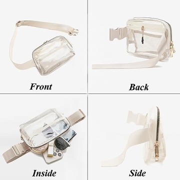Clear Water Proof Fanny Pack for Concerts and Travel