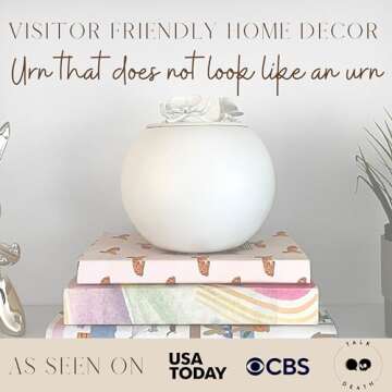 Pet Urns for Dogs, Handmade Dog Memorial Gifts for Loss of Dog, Cat Urns for Ashes, Pet Memorial Gifts Memory Box, Pet Urns for Dogs Pet Urns for Cats Keepsake Box - GNight Fetcher - White