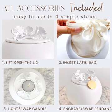 Pet Urns for Dogs, Handmade Dog Memorial Gifts for Loss of Dog, Cat Urns for Ashes, Pet Memorial Gifts Memory Box, Pet Urns for Dogs Pet Urns for Cats Keepsake Box - GNight Fetcher - White