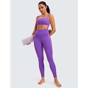 CRZ YOGA Butterluxe Women's Adjustable Sports Bra - Royal Lilac