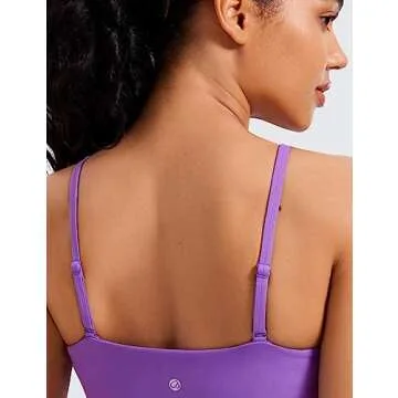 CRZ YOGA Butterluxe Women's Adjustable Sports Bra - Royal Lilac
