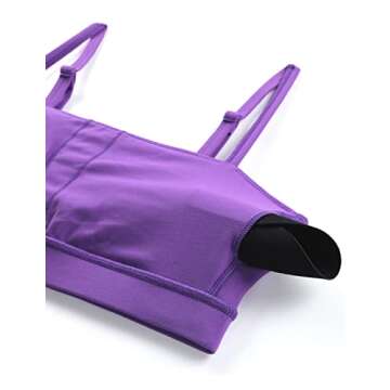 CRZ YOGA Butterluxe Women's Adjustable Sports Bra - Royal Lilac