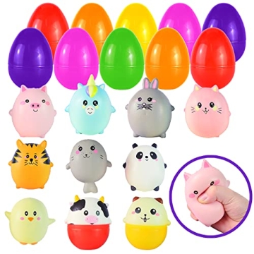 JOYIN Jumbo Easter Eggs Filled with Squishy Toys for Kids
