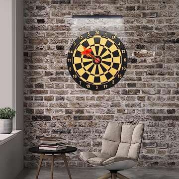 MIOBLUE LED Picture Lights with Remote, 16in Metal Battery Operated Picture Light,Rechargeable Display Lamp,Dimmable Dartboard Light with Timer for Frame Wall Portrait Art, 2Pack