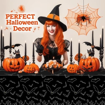 Spooky Bat Design Halloween Tablecloth Set - 2 Pack